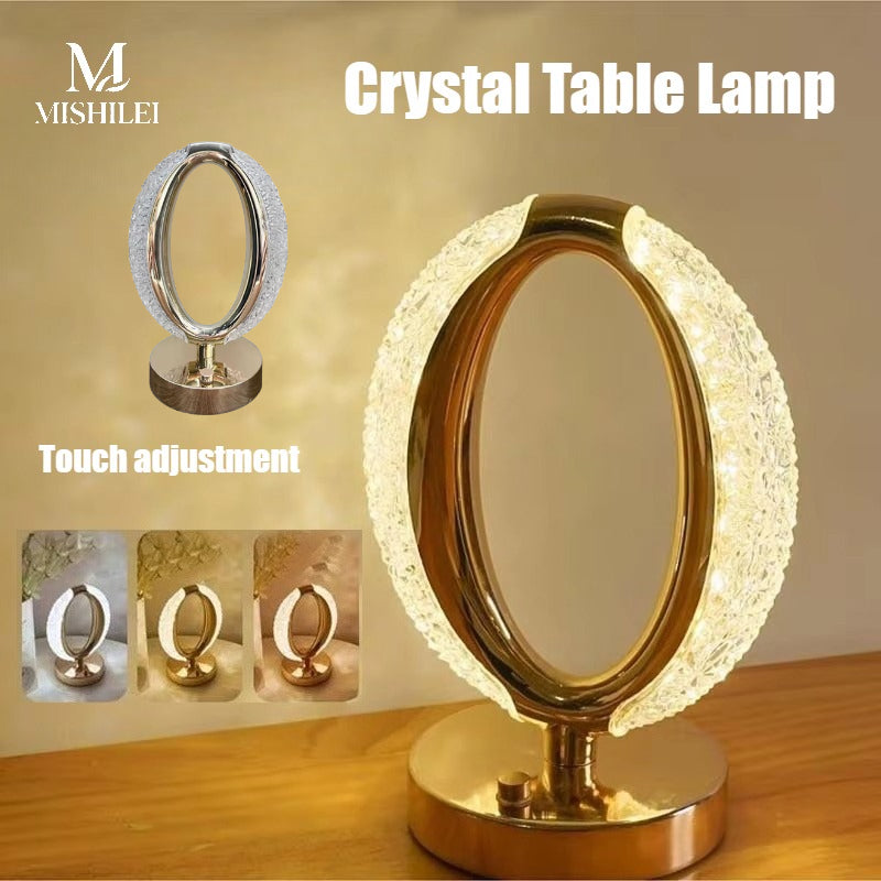 Touch Crystal Rechargeable LED Table Lamp
