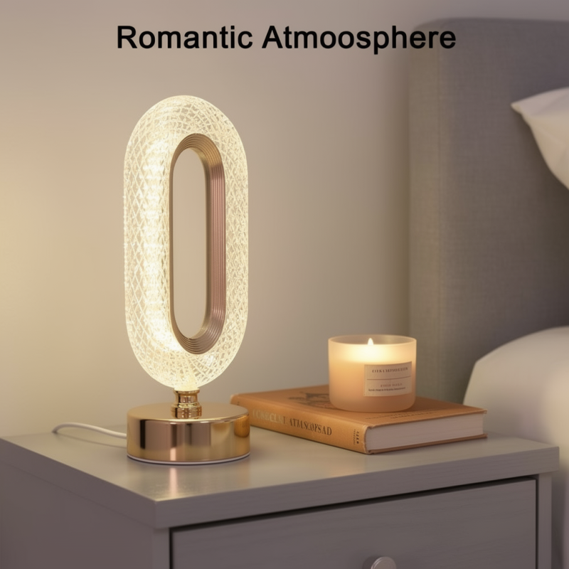 3 Color Touch Rechargeable Crystal Table Lamp