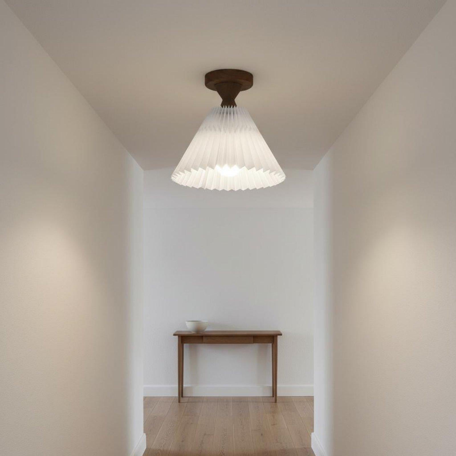 Moon NUNA Pleated Wooden Ceiling Light