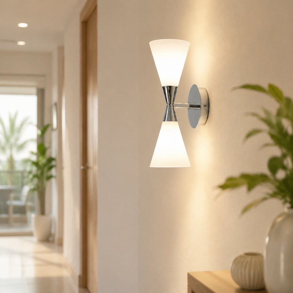 Mid Century Double Head LED Wall Sconce