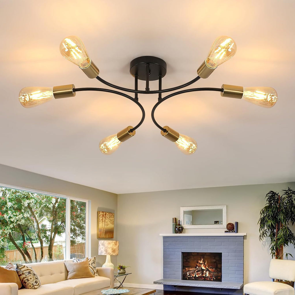 Retro Minimalist Multi Head Ceiling Light