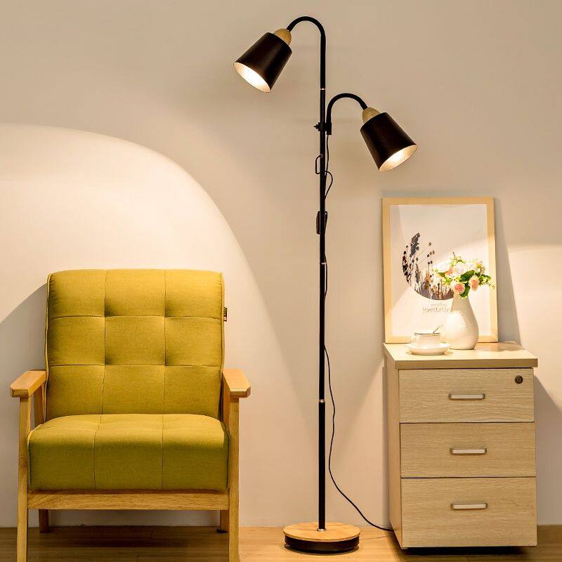 Double Head LED Reading Floor Lamp
