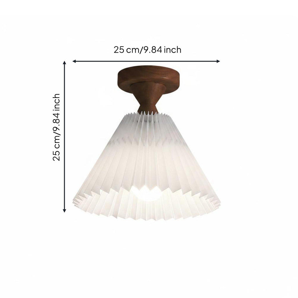 Moon NUNA Pleated Wooden Ceiling Light