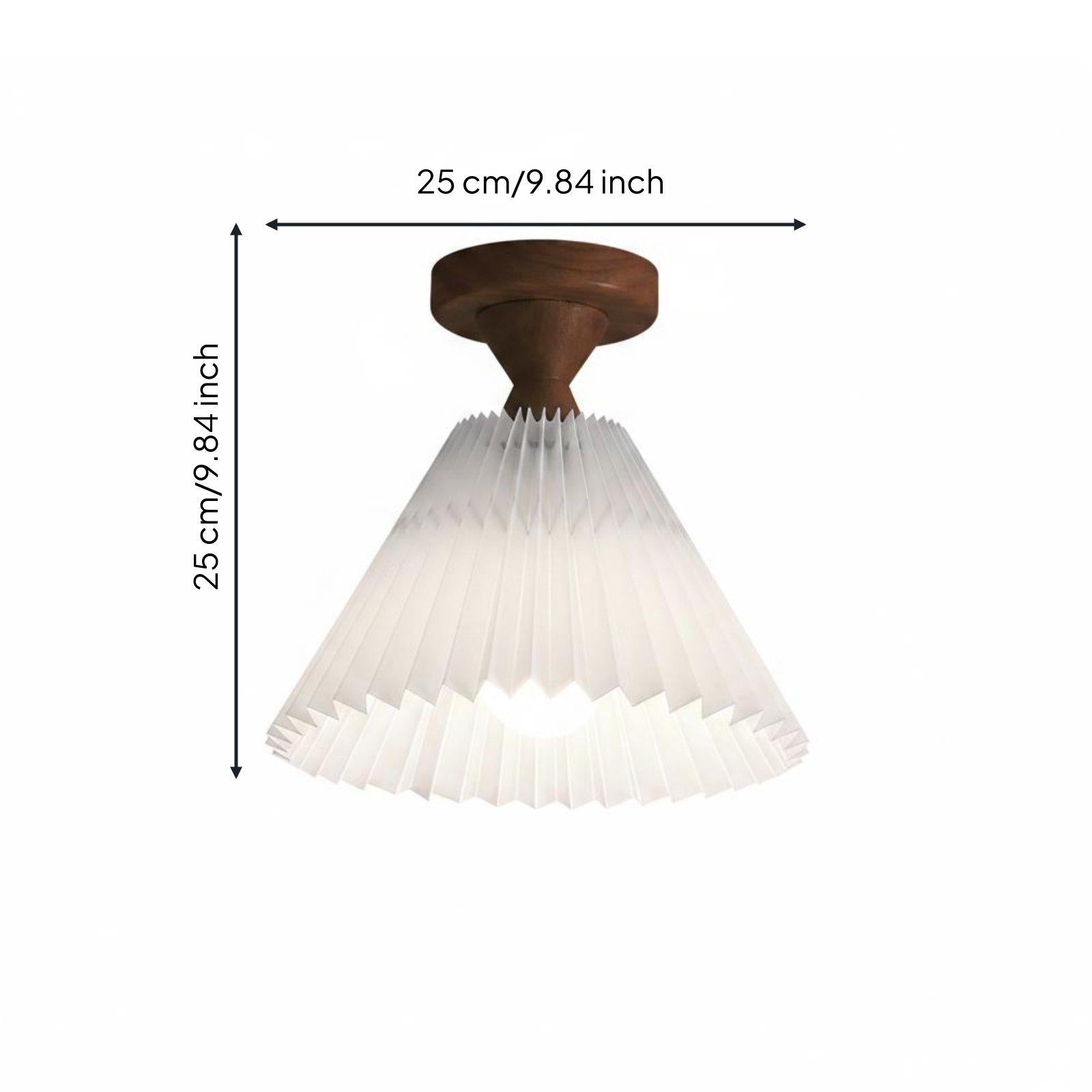 Moon NUNA Pleated Wooden Ceiling Light