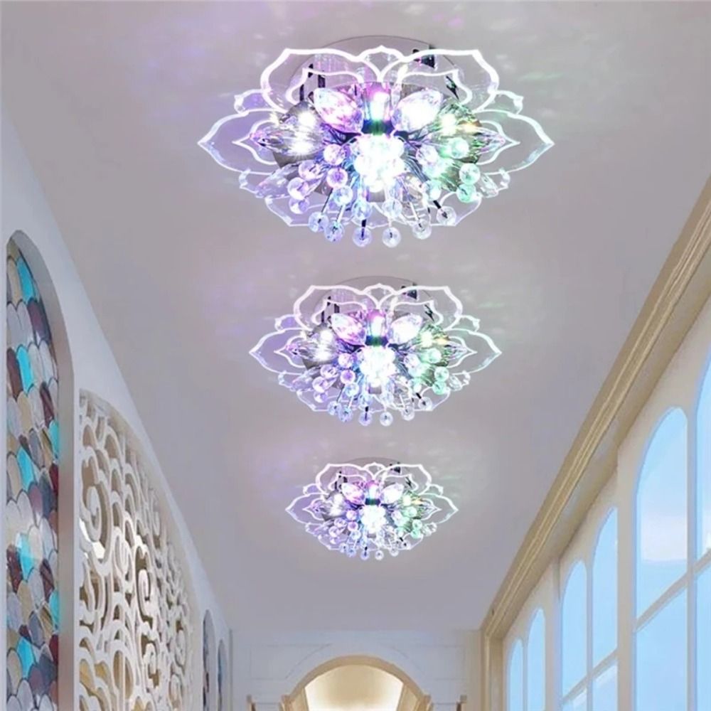 MINOA Crystal Flower LED Ceiling Lights