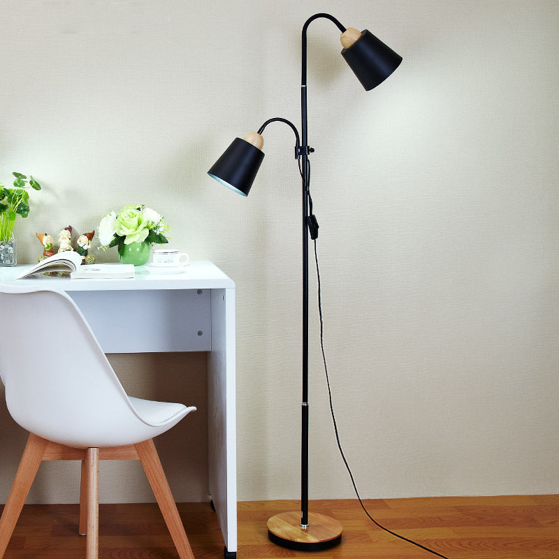 Double Head LED Reading Floor Lamp