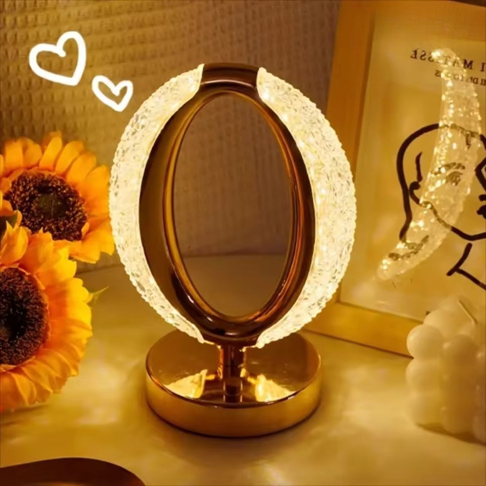 Touch Crystal Rechargeable LED Table Lamp