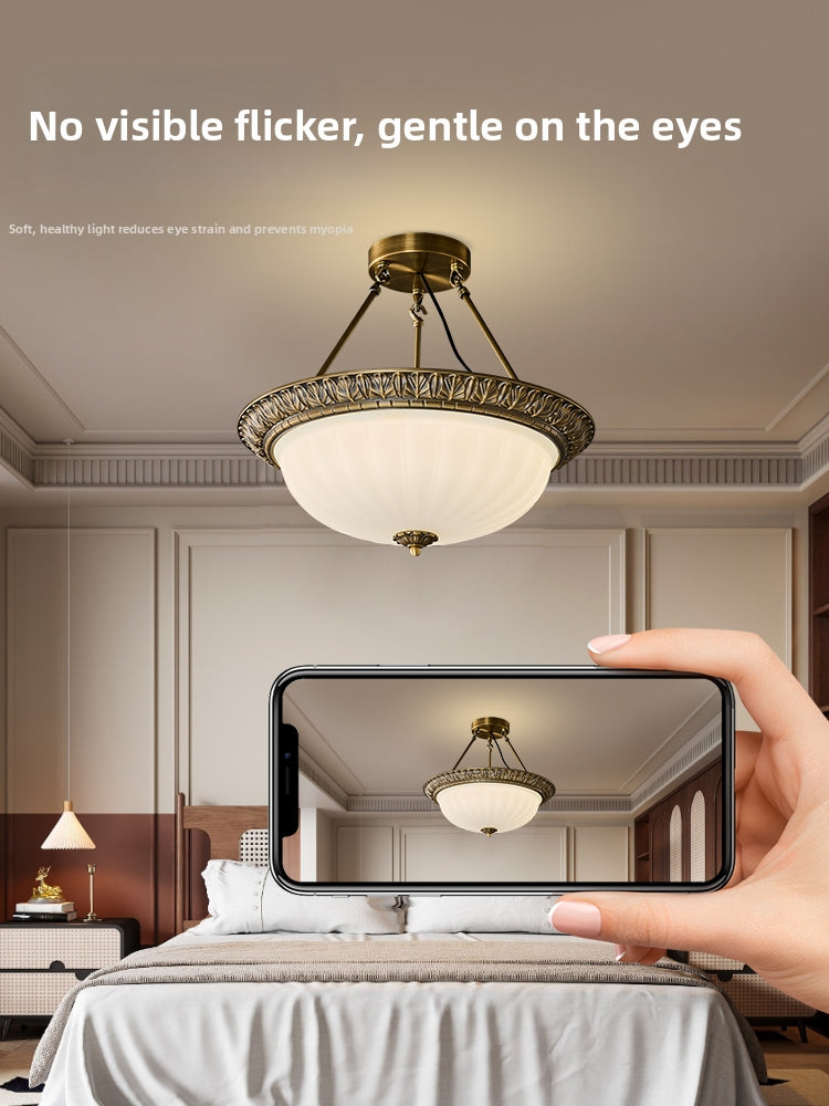 Copper Semi Flush Mount Light