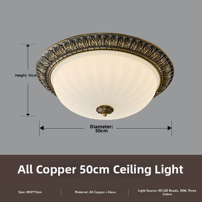 Copper Semi Flush Mount Light