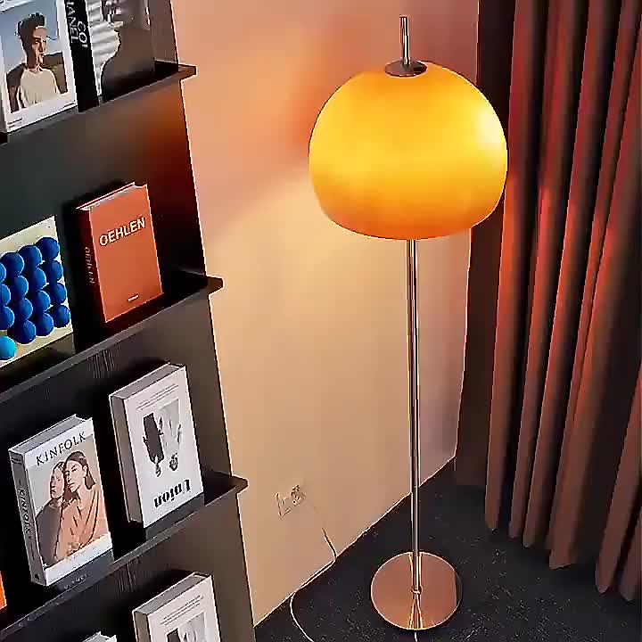 Dimmable Arc Glass Floor Lamp