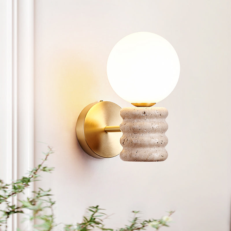 Vintage Travertine Wall Sconce