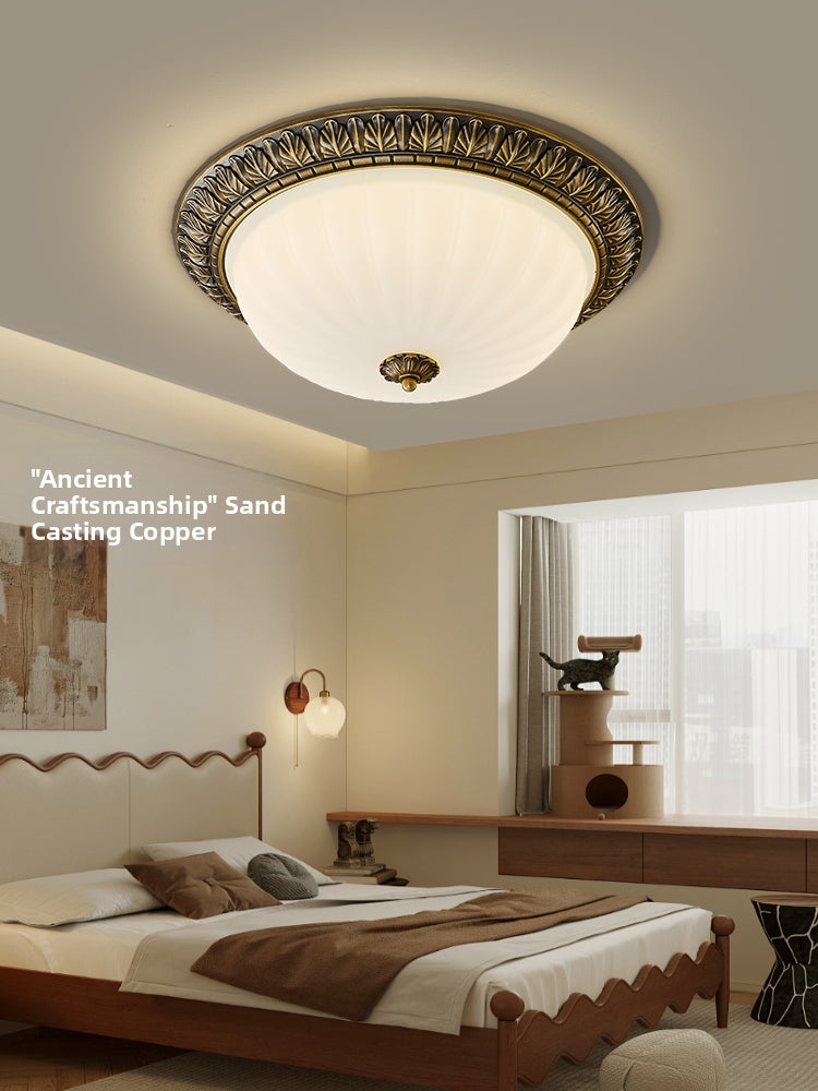 Copper Semi Flush Mount Light