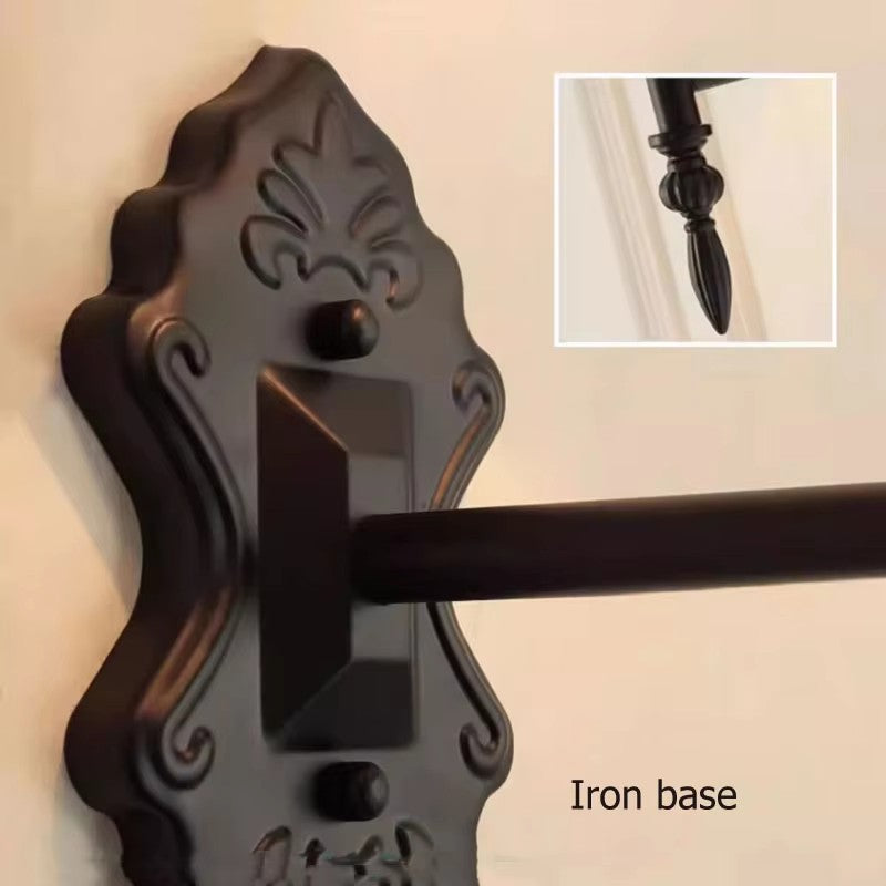 American Black Iron Fabric Wall Sconce