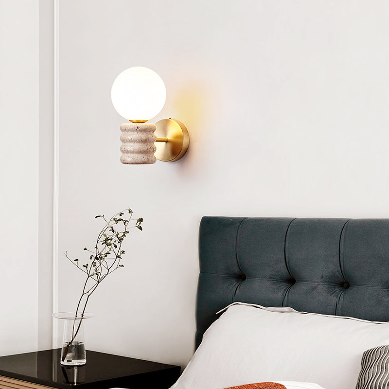 Vintage Travertine Wall Sconce
