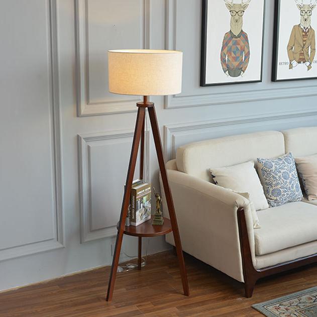 Nordic Wood Tripod Floor Lamp