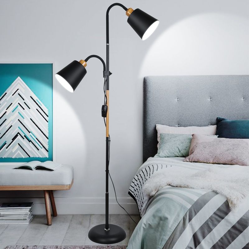 Double Head LED Reading Floor Lamp