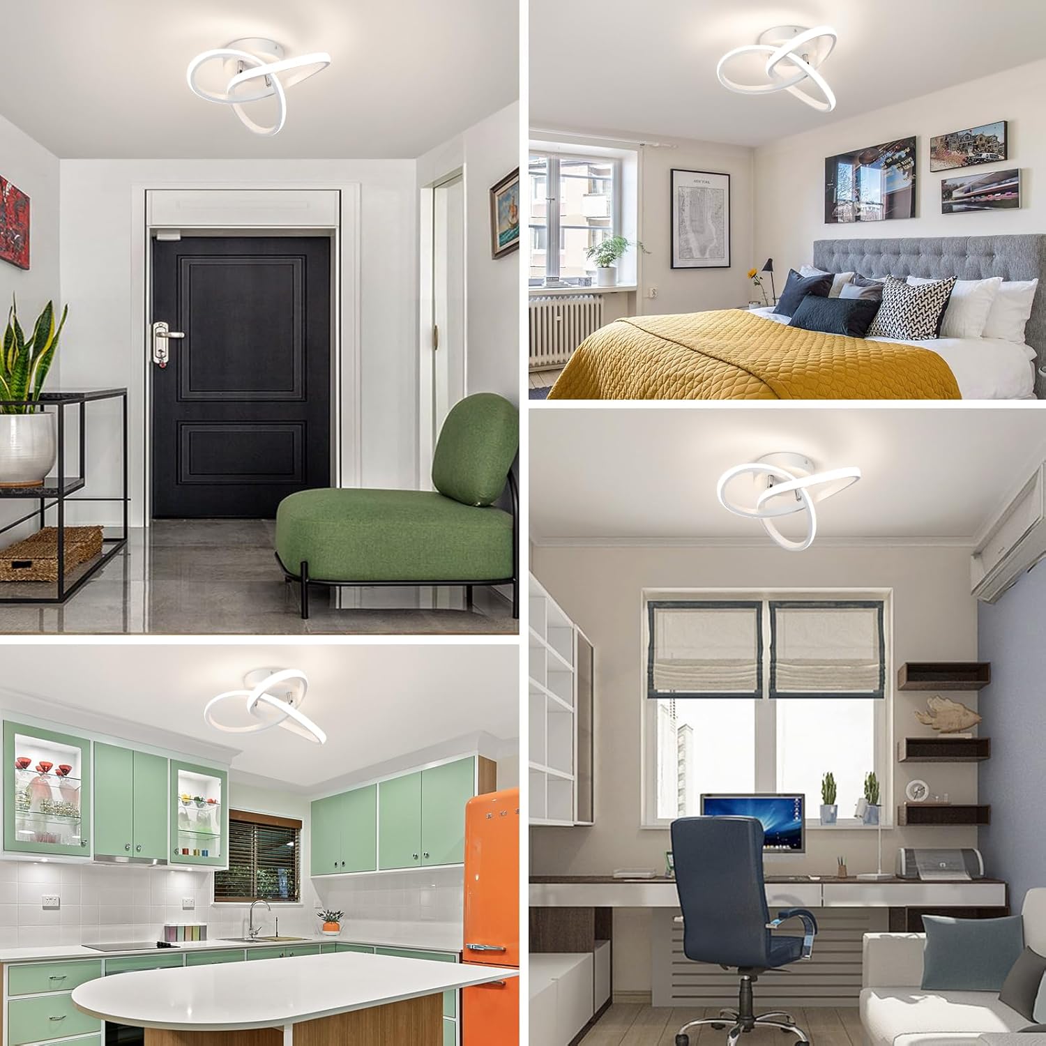 Curved Modern LED Ceiling Light