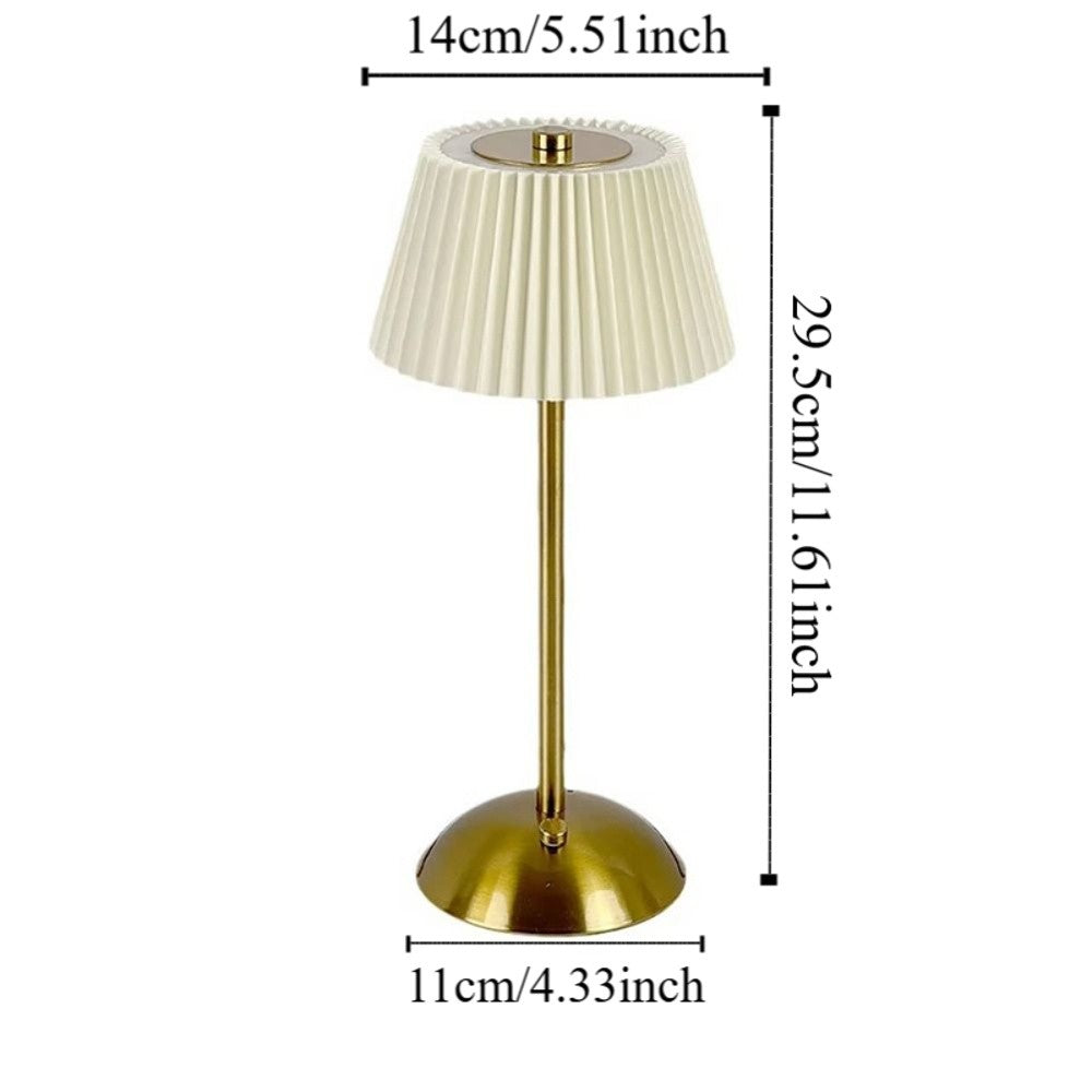 Touch Stepless Dimmable Pleated LED Table Lamp