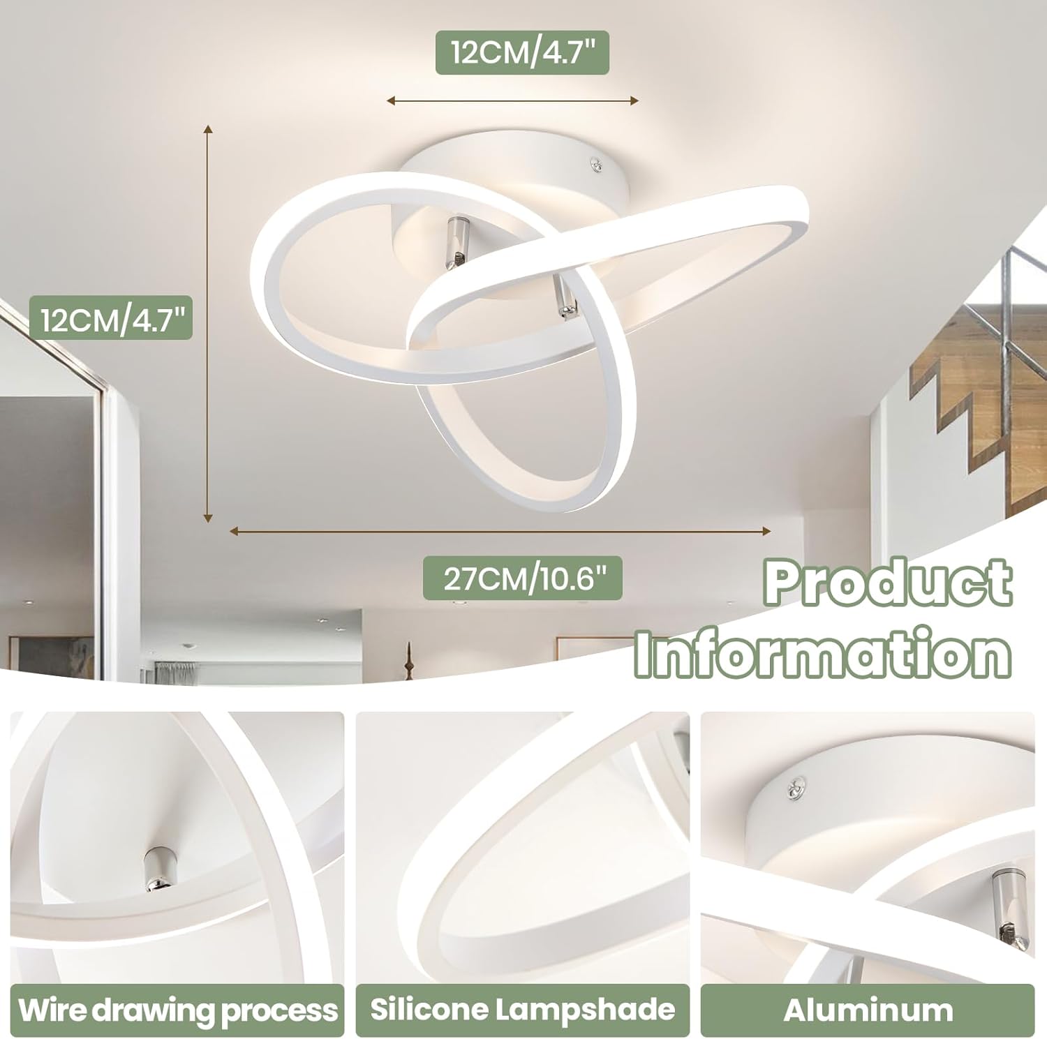 Curved Modern LED Ceiling Light