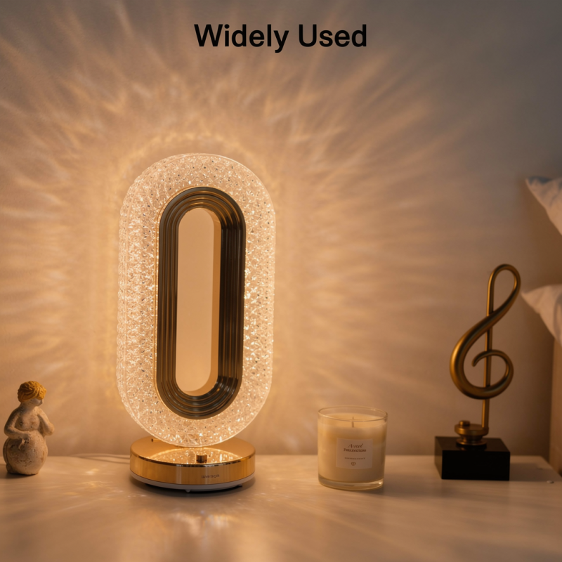 3 Color Touch Rechargeable Crystal Table Lamp