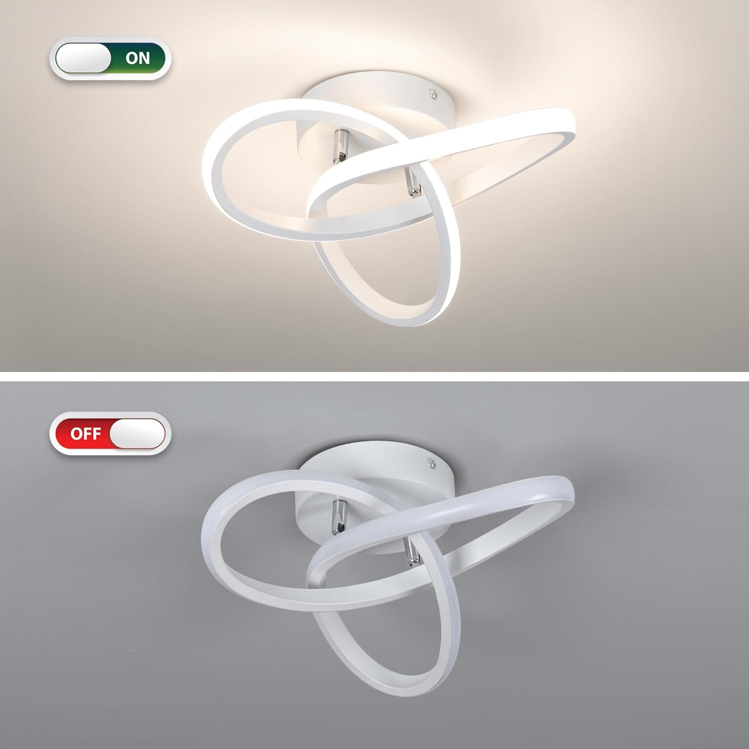 Curved Modern LED Ceiling Light